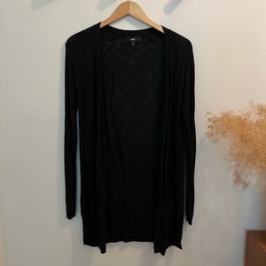 Black, lightweight, long sleeve cardigan